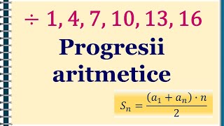 IX Progresii aritmetice 1  proprietati formule  Materaro [upl. by Chavey]