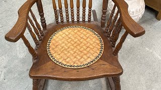 Leather Seat for Antique Rocking Chair [upl. by Rovner699]