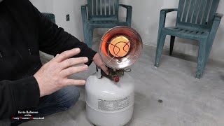 propane bottle top heater how long will it last on 20lb tank [upl. by Courtund]