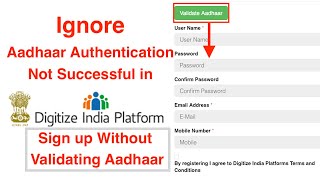 Fix Aadhaar Authentication Not successful in Digitize Aadhaar  Steps to Register in Digitize India [upl. by Job259]