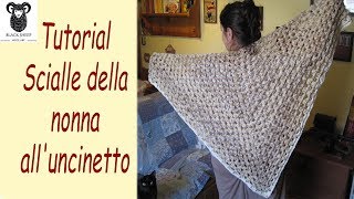 Tutorial Scialle della nonna alluncinetto [upl. by Nylirehc]