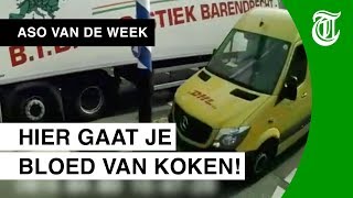 Schaamteloze actie pakketbezorger [upl. by Olvan]