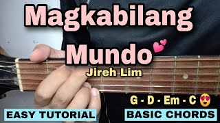 Magkabilang Mundo Guitar Tutorial  Jireh Lim EASY CHORDS [upl. by Nekciv807]