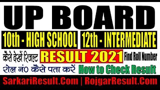 UP Board Result 2021 10th 12th  Kaise Dekhe  Find Roll Number Kaise Pata Kare  High School Inter [upl. by Ahtar400]