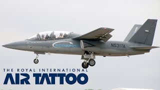 RIAT 2017  Textron Scorpion Arrival PlanesTV [upl. by Anilecram406]