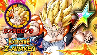 100 EZA INT SUPER GOGETA LEVEL 10 LINKS  STICKER EFFECT Dragon Ball Z Dokkan Battle [upl. by Oleta]