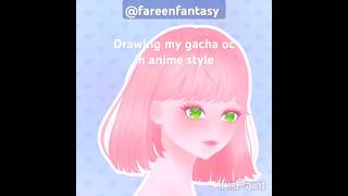 Drawing gacha oc in anime stylegachaartanimationanimegachaclubibispaintxgachaart [upl. by Assiralc873]