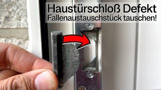 Haustürschloss kaputt  Fallenaustauschstück  Anschlag wechseln [upl. by Elawalo557]