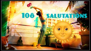 🧘🏻‍♀️ 108 1h30 🌞 108 Salutations au soleil  Surya namaskar  Équinoxe  by Yoga Cherry 🍒 [upl. by Solraced]