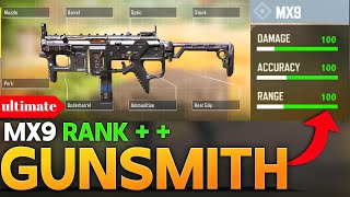 BEST MX9 GUNSMITH IN CALL OF DUTY MOBILE BEST RANK SETUP OF MX9 [upl. by Euqirdor]