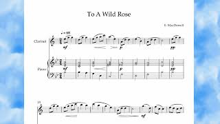 To A Wild Rose Edward MacDowell Clarinet  Piano [upl. by Peer]