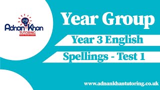 Year 3 English  Spelling Test 1 [upl. by Florida]