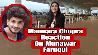 Mannara Chopra Reaction On Upcoming New Song With Munawar Faruqui  Mannara Chopra Looks Beautiful [upl. by Zerline890]