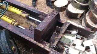 HOMEMADE HIGH OUTPUT LOG SPLITTER [upl. by Eittel]