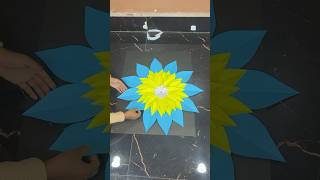 Beautiful Flower Wall Decor Paper Craft short youtubeshort reel viral trending papercraft [upl. by Yekcir]