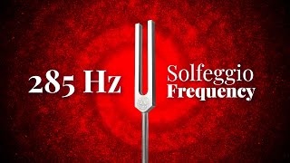 285 Hz Solfeggio Frequency  Tuning Fork  Heals amp Regenerates Tissues  Pure Tone [upl. by Eddra]