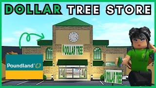 BUILDING A DOLLAR TREE STORE on Bloxburg BUT the INTERIOR IS POUNDLAND 💲 [upl. by Chancellor334]