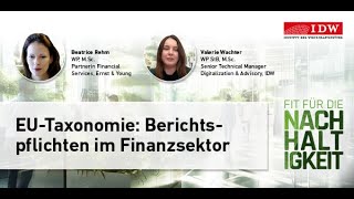 14 EUTaxonomie Berichtspflichten im Finanzsektor [upl. by Illoh]