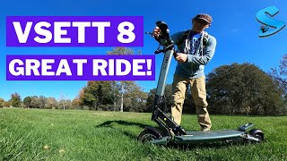 Vsett 8 EScooter Review  Great Riding Electric Scooter [upl. by Towne529]