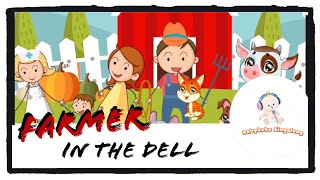 Farmer In The Dell Song Lyrics 2019  Sing Along Nursery Rhymes for Children Kids amp Toddlers [upl. by Laura]