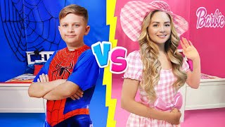 Barbie House VS Spiderman House [upl. by Anikas]