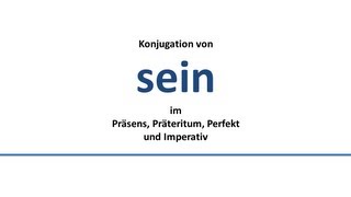 SEIN  to be  يكون  Konjugation deutscher VerbenConjugation of German verbs [upl. by Goeselt815]