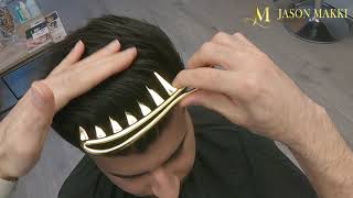 Jason Makki Hairstyling Widetooth Comb ★ Easy Hairstyle  High Quiff  Detangling Comb [upl. by Spindell305]