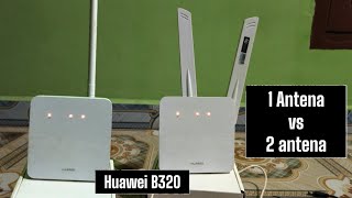 Huawei b320 tes 1 antena vs Huawei b320 tes 2 antena [upl. by Camey103]