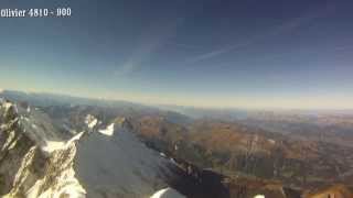 Mont Blanc décollage parapente 4810 m [upl. by Ynehteb]