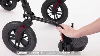 Strollaid Rollator amp Transport Chair 2 IN 1 Assembly Video [upl. by Uird]