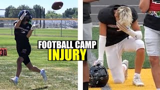 SHOULDER INJURY at FOOTBALL CAMP 🏈 [upl. by Colombi]