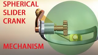 Spherical slider crank mechanism [upl. by Sacha715]