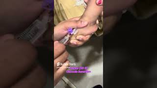 Cannula insertion in a 4 month old child shorts nurses bscnursing subscribe ytshort youtube [upl. by Perrin]