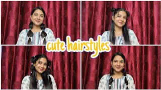 cute hairstyles  hair braids  ponytail  hairstyle  easy hairstyles [upl. by Moyers]