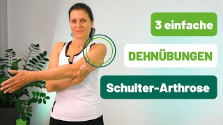 SchulterSchmerzen ⚡️ 3 einfache DehnÜbungen bei SchulterArthrose [upl. by Ellerehc]