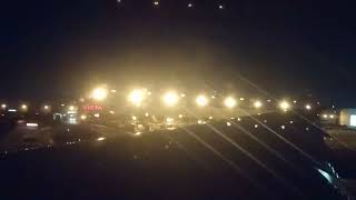 Air Canada Flight Take Off At Night at Pearson Airport Toronto Canada to New Delhi India AC 043 [upl. by Reinold388]