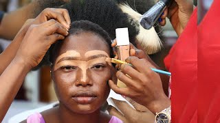 PROM MAKEUP 😱100M VIEWS ⬆️ 👆VIRAL ⬆️ DARK SKIN BRIDE MAKEUP 😱MUST WATCH 😳 MAKEUP TRANSFORMATION ❤️ [upl. by Coretta384]