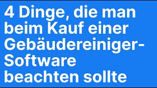 Gebäudereiniger Software kaufen Die 4 wichtigsten Dinge  Pland [upl. by Beetner]