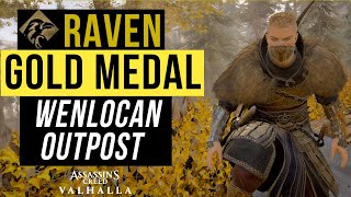 🥇 EASY STEALTH GOLD  Wenlocan Outpost Trial of the RAVEN  Mastery Challenge Tips  AC Valhalla [upl. by Ttimme]