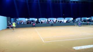 Nastassja Burnett vs Zuzana Kucova service  return game  Porsche Tennis Grand Prix 2013 [upl. by Artinahs]