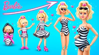 Barbie Growing Up 30 Dolls DIYs [upl. by Amo185]