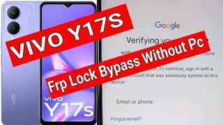 VIVO Y17s Frp Bypass V2310 Unlock Google Account Lock Without Pc [upl. by Epstein]