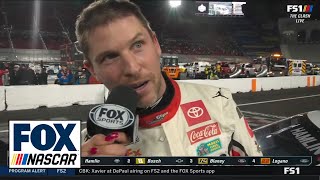 You know I beat your favorite driver again right — Denny Hamlin on 1st place finish in the Clash [upl. by Atteuqahs158]