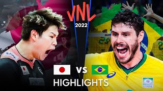 JAPAN vs BRAZIL  Mens Volleyball Nations League 2022 [upl. by Mary]