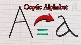 How to learn Sahidic Coptic Alphabet a to z handwriting calligraphyolder egyptian Alphabet [upl. by Story]