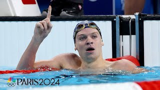 Leon Marchand shows his ELITE class by winning men’s 200m butterfly  Paris Olympics  NBC Sports [upl. by Tavy]