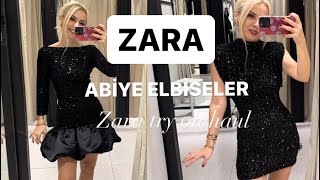 ZARA  ABİYE ELBİSELER  ZARA TRY ON HAUL [upl. by Phene153]