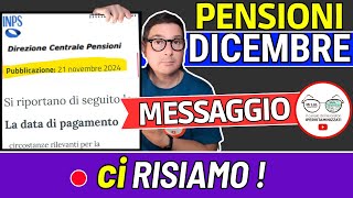 PENSIONI DICEMBRE ➜ MESSAGGIO INPS con TAGLI TREDICESIMA BONUS SOSPENSIONI RIMBORSI 730 IRPEF DATE [upl. by Aneerol]