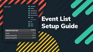 How to Show Stream Activity with the Streamlabs Event List Widget [upl. by Barrada800]