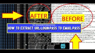 How To Extract UrlLoginPass To Emailpass  Step by Step Tutorial [upl. by Afatsuom]